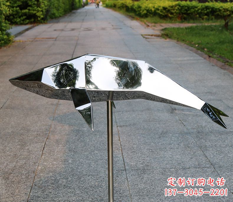 内江不锈钢抽象海豚雕塑112