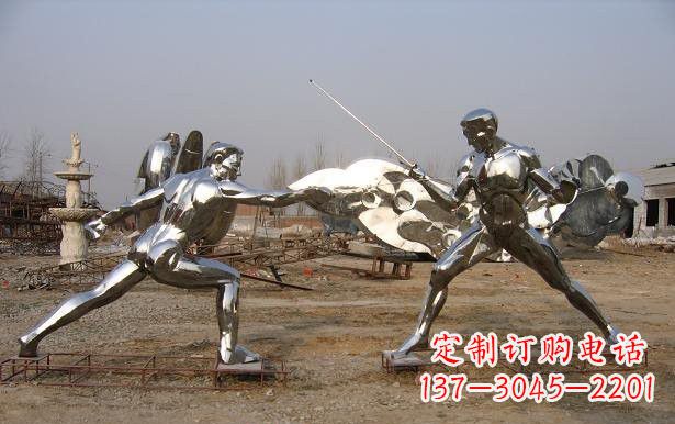 内江不锈钢雕刻的运动员雕塑