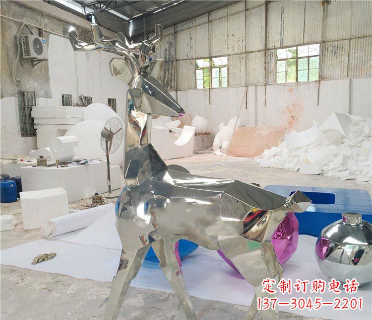 内江不锈钢梅花鹿雕塑