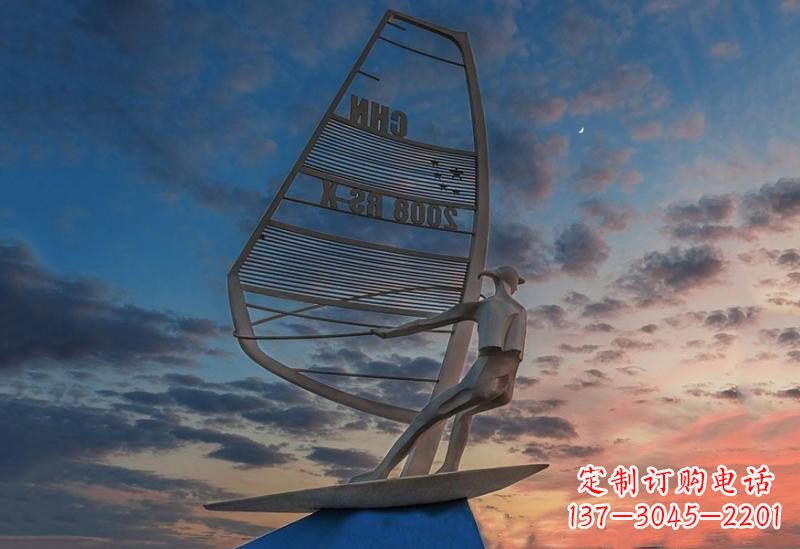 内江不锈钢帆船雕塑——象征着美丽的梦想