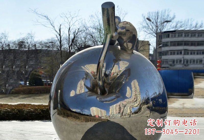 内江精致的不锈钢苹果雕塑