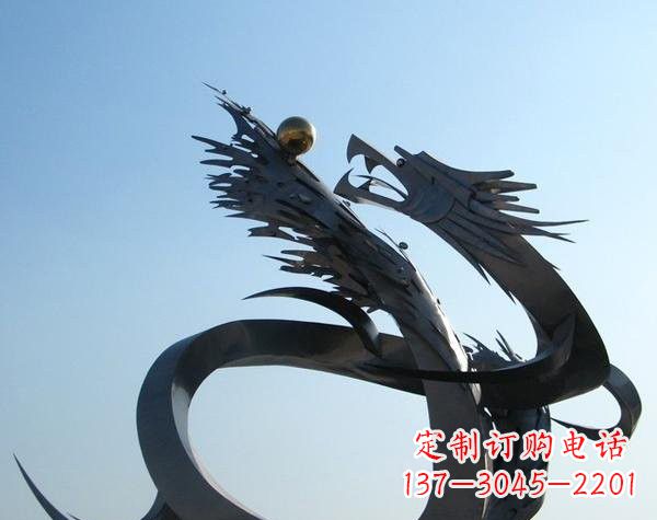 内江不锈钢龙雕塑精美雕刻,灵动灵气
