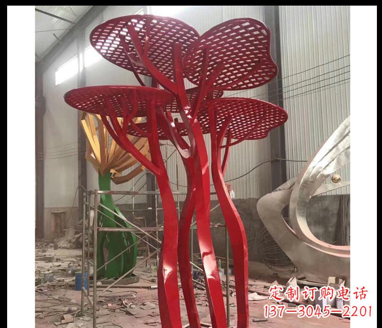 内江不锈钢蘑菇景观雕塑