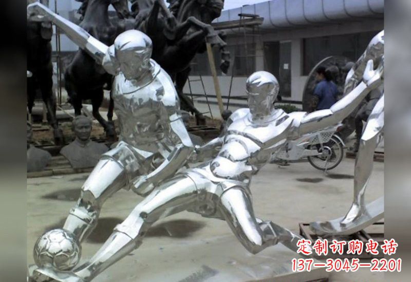 内江足球不锈钢抽象雕塑