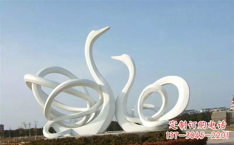 内江不锈钢制作的天鹅雕塑