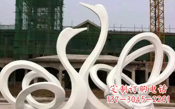 内江不锈钢天鹅雕塑美丽而优雅