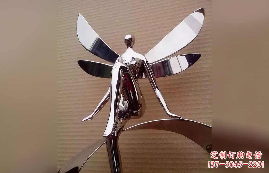 内江不锈钢抽象天使人物雕塑