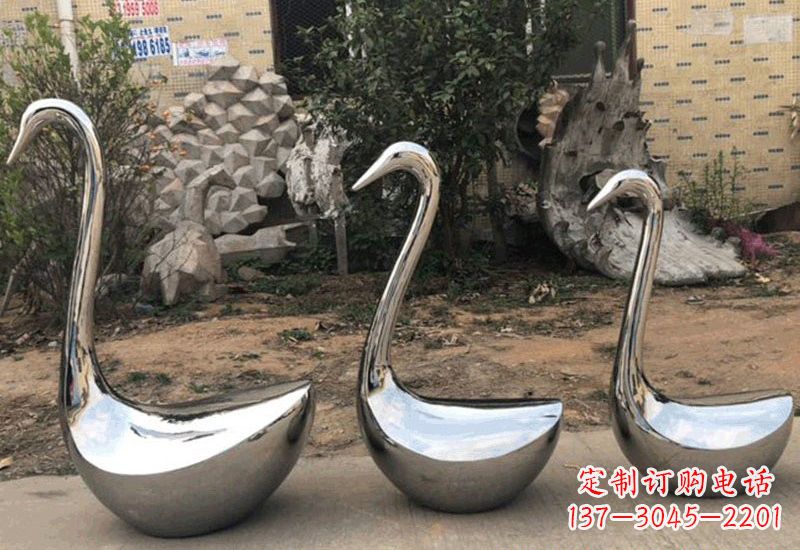 内江不锈钢制作的天鹅雕塑