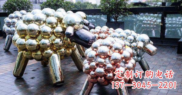 内江不锈钢羊雕塑艺术与美感相结合