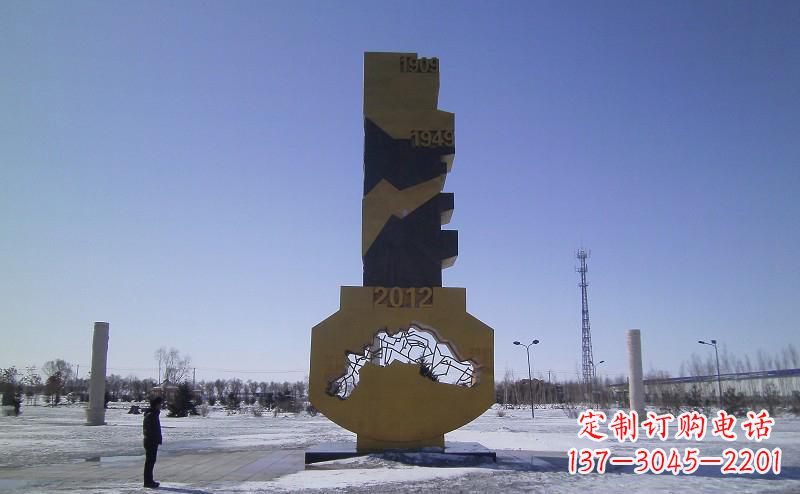 内江不锈钢抽象钥匙雕塑——精美装饰品