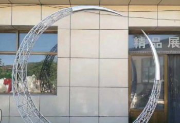 内江不锈钢别墅月亮镂空雕塑