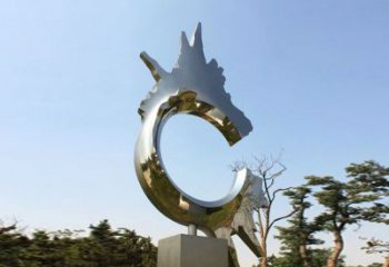内江不锈钢抽象龙头雕塑