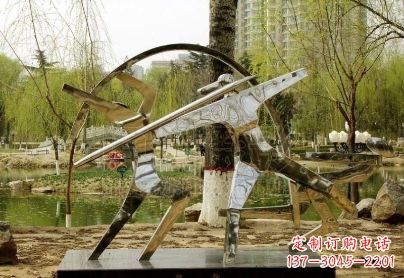 内江不锈钢运动员雕塑