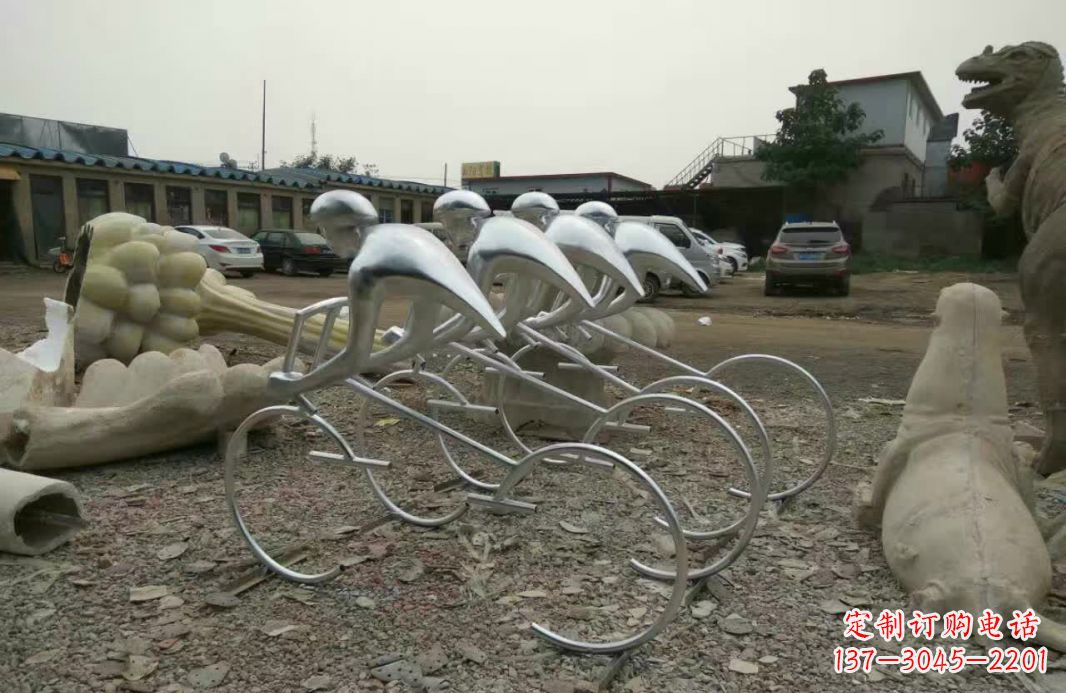 内江不锈钢自行车雕塑