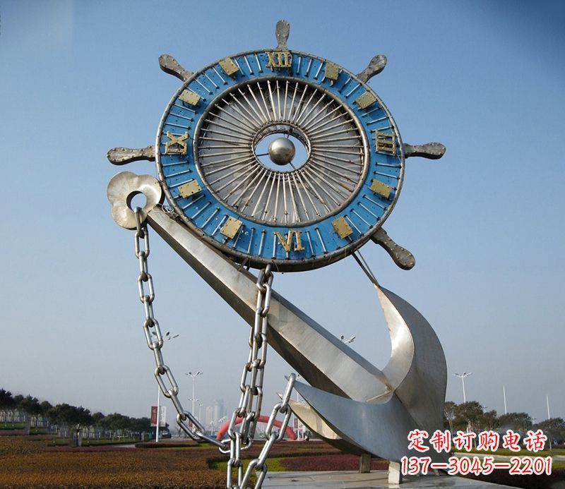 内江不锈钢船舵雕塑展现精湛工艺