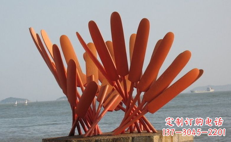 内江不锈钢船桨海边景观雕塑