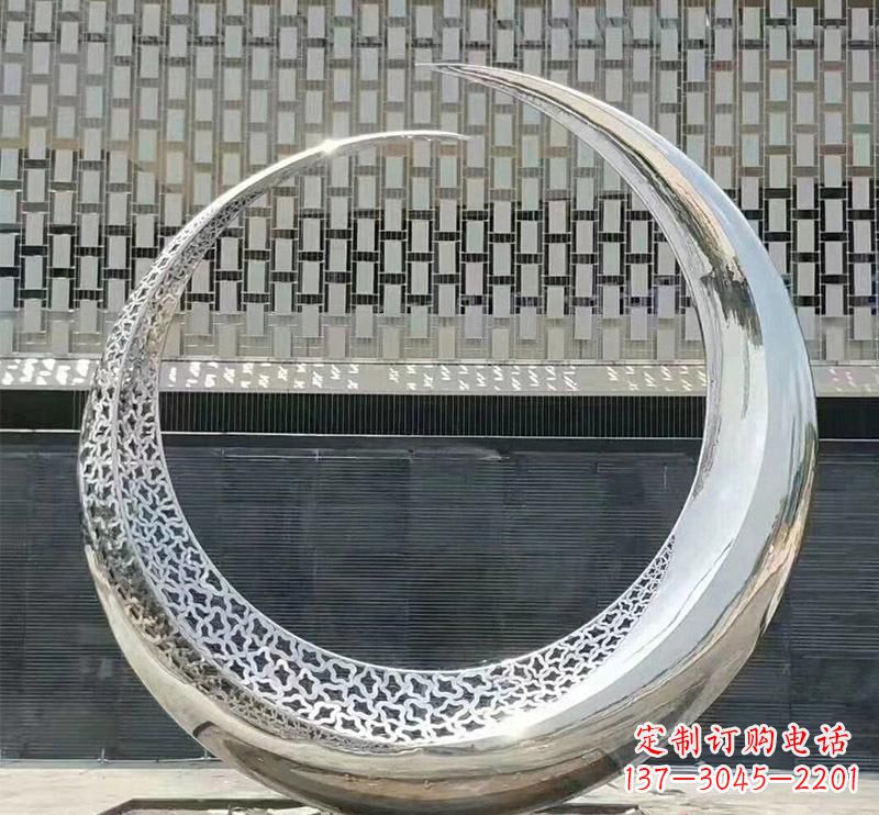 内江精美不锈钢圆环雕塑
