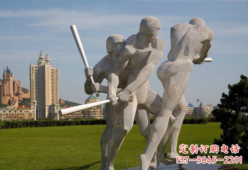 内江棒球雕塑象征着美好回忆