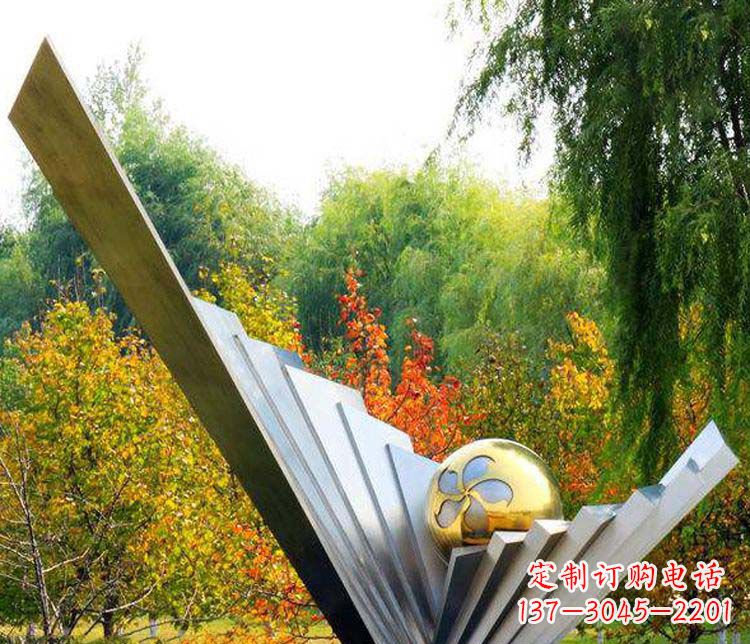 内江不锈钢大型翅膀景观雕塑
