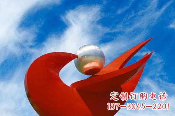 内江不锈钢大型抽象和平鸽雕塑