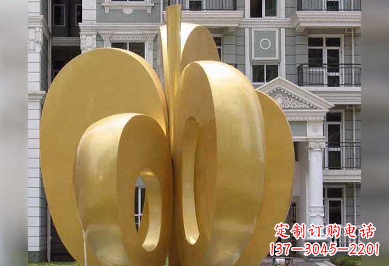 内江不锈钢大型苹果雕塑