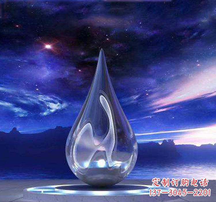 内江不锈钢大型水滴雕塑极致的审美艺术