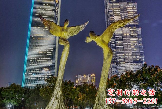 内江不锈钢大型天使雕塑一种极具震撼力的艺术之作