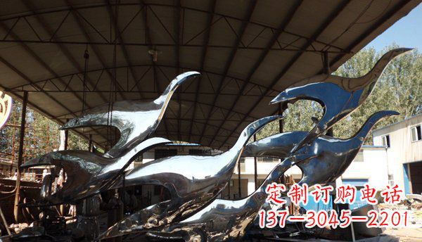 内江不锈钢大雁雕塑 (2)