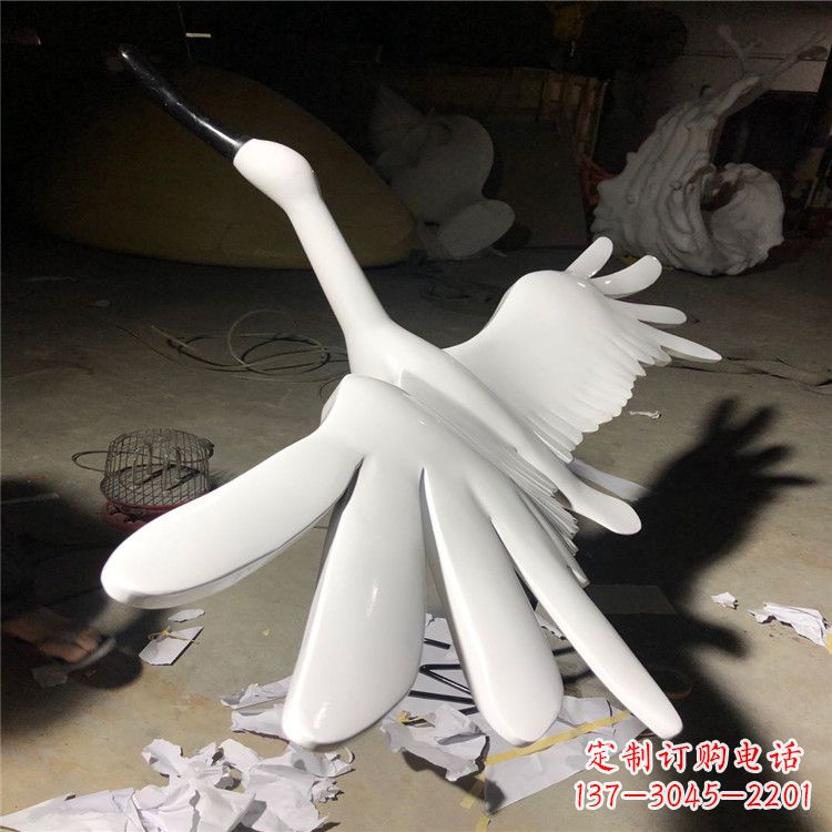 内江精致的不锈钢丹顶鹤雕塑