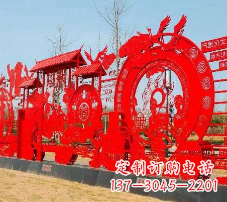 内江不锈钢党旗雕塑——缅怀先烈、继续前进