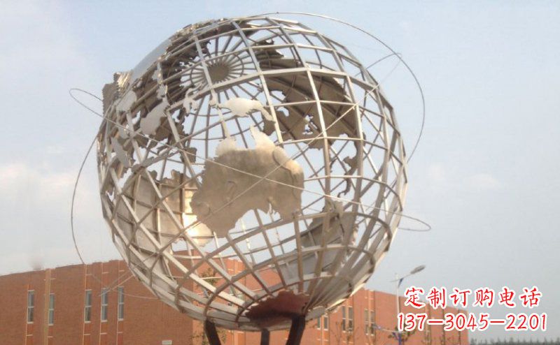 内江不锈钢地球雕塑 (3)