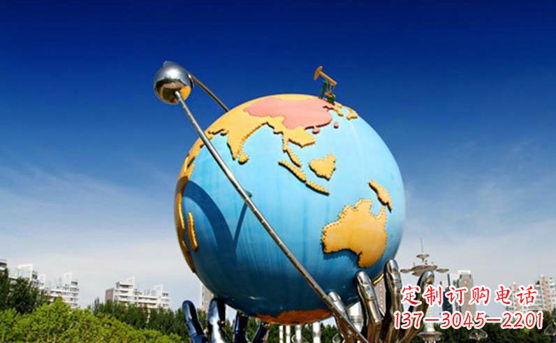 内江不锈钢地球仪雕塑精致的艺术之作