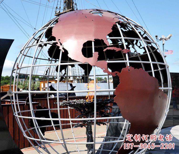 内江不锈钢地球仪雕塑精美的艺术品