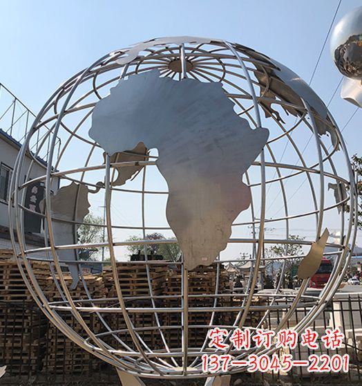 内江不锈钢地球仪雕塑精美的艺术作品