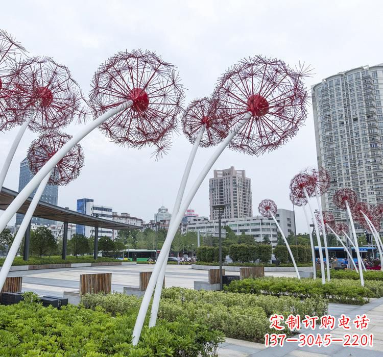 内江不锈钢蒲公英雕塑色彩缤纷的自然之美
