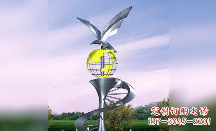 内江雄鹰展翅,不锈钢雕塑飞翔
