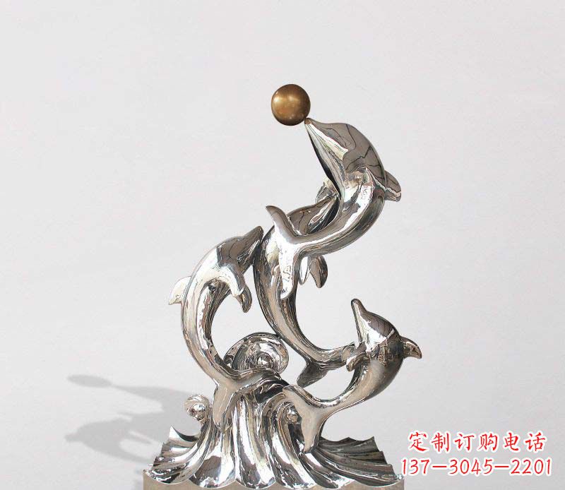 内江不锈钢海豚雕塑精美的艺术杰作
