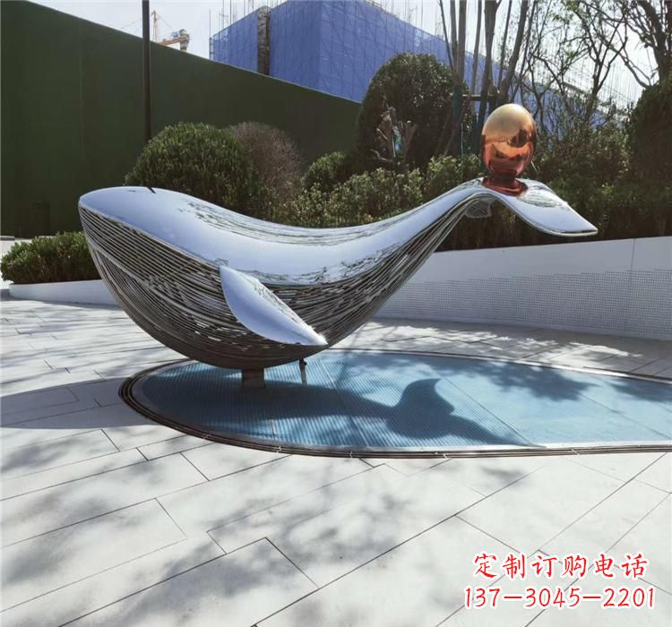 内江不锈钢海豚雕塑艺术与科技的完美结合