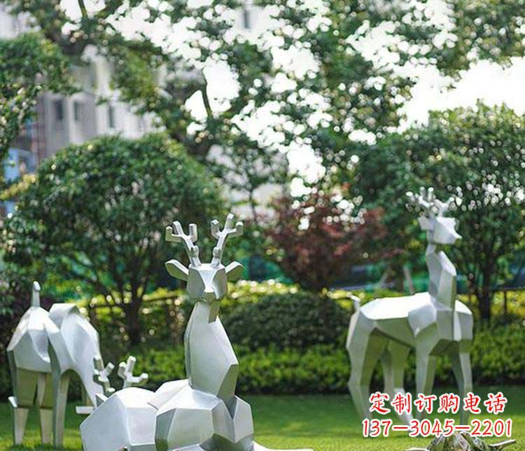 内江不锈钢动物鹿雕塑艺术与自然的完美结合