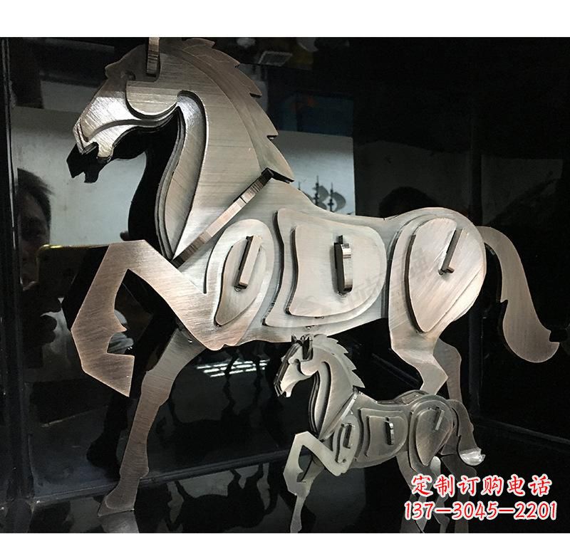 内江不锈钢动物马雕塑艺术精美动人