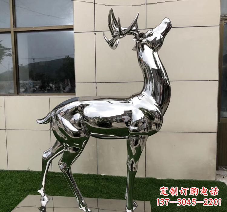 内江不锈钢动物梅花鹿雕塑美观耐用