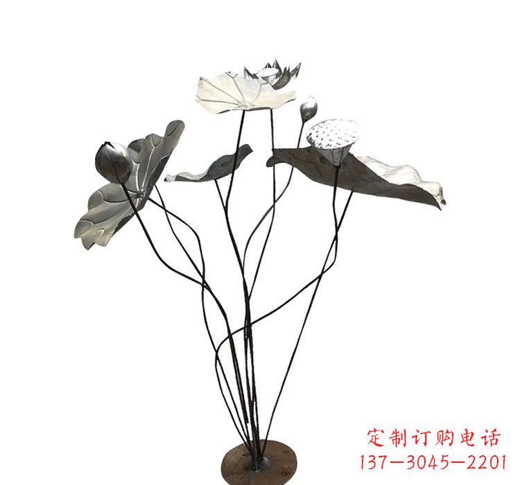 内江不锈钢锻造莲花雕塑精美外形,长久耐用