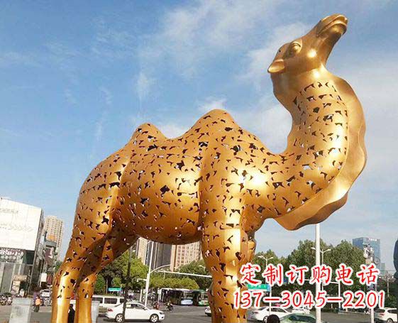 内江不锈钢锻造骆驼雕塑