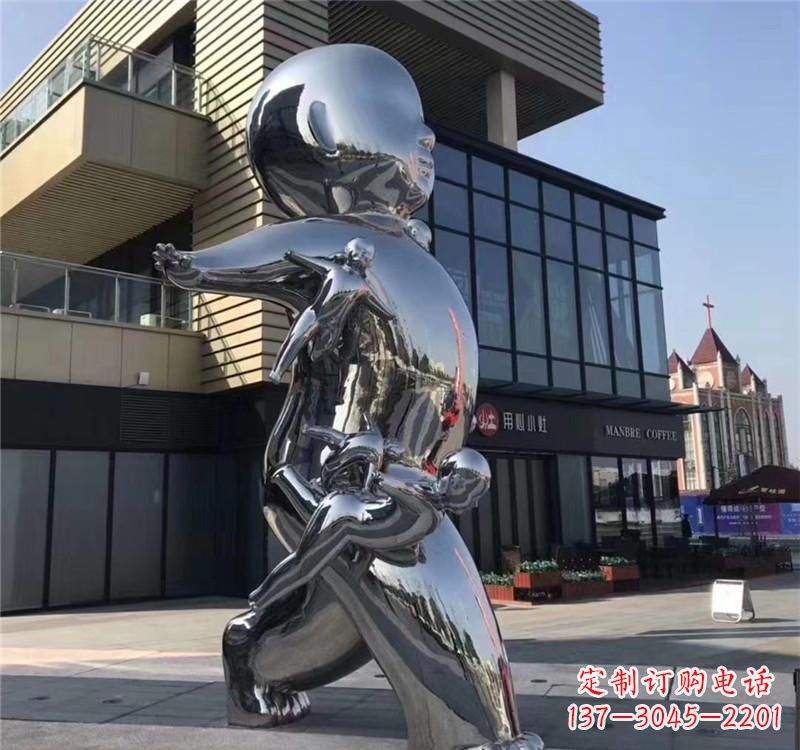 内江不锈钢儿童雕塑精致的艺术之作