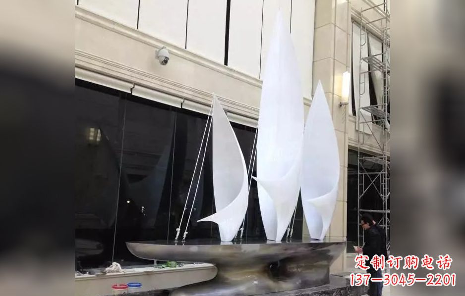 内江不锈钢帆船海洋迷人的雕塑