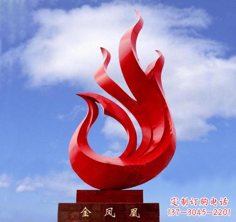 内江不锈钢凤凰雕塑——精致灵动的艺术品