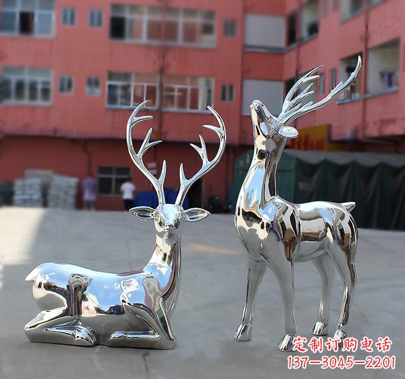 内江不锈钢仿真梅花鹿雕塑——精致美观