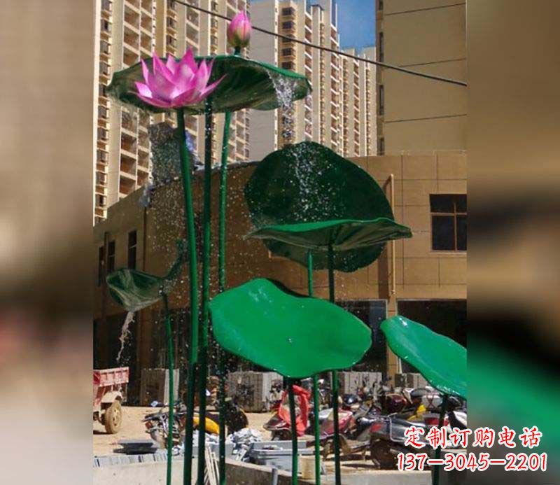 内江不锈钢仿真荷花雕塑
