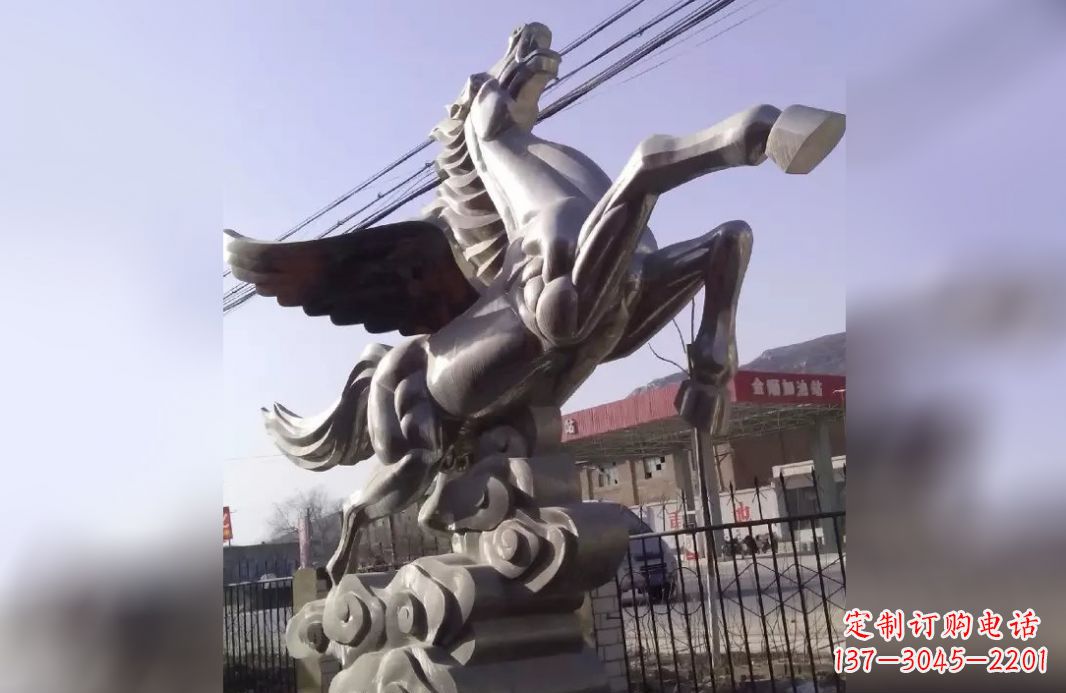 内江不锈钢飞马雕塑精致美观的艺术作品