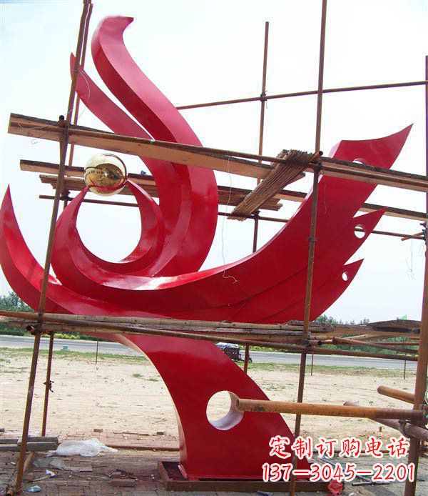 内江不锈钢凤凰明珠广场景观雕塑